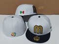 Mexico World Baseball Classic 59FIFTY Fitted Hat – White and Black with Gold “M” Logo — view 1