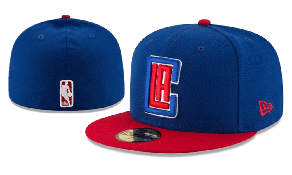 Los Angeles Clippers NBA Snapback Cap with Embroidered LA Logo and Red Brim – Blue — view 1