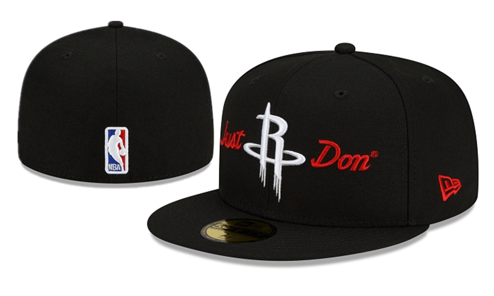 Houston Rockets Just Don NBA Snapback Cap with Embroidered Logo and Script – Black — view 1