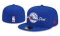 Philadelphia 76ers Just Don NBA Snapback Cap with Embroidered Logo – Blue — view 1