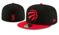 Toronto Raptors NBA Snapback Cap with Embroidered Claw Logo and Red Brim – Black — view 1