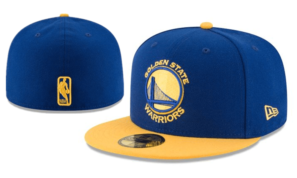 Golden State Warriors NBA Snapback Cap with Embroidered Logo and Yellow Brim – Blue — view 1