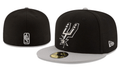 San Antonio Spurs NBA Snapback Cap with Embroidered Logo and Gray Brim – Black — view 1