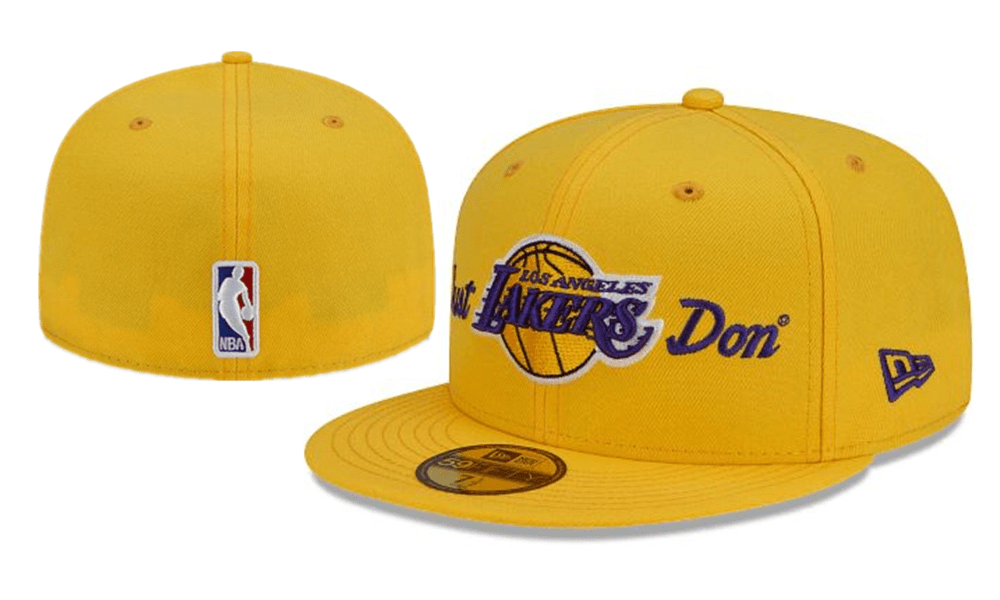 Los Angeles Lakers Just Don NBA Snapback Cap with Embroidered Logo – Yellow — view 1