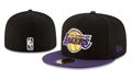 Los Angeles Lakers NBA Snapback Cap with Embroidered Logo and Purple Brim – Black — view 1