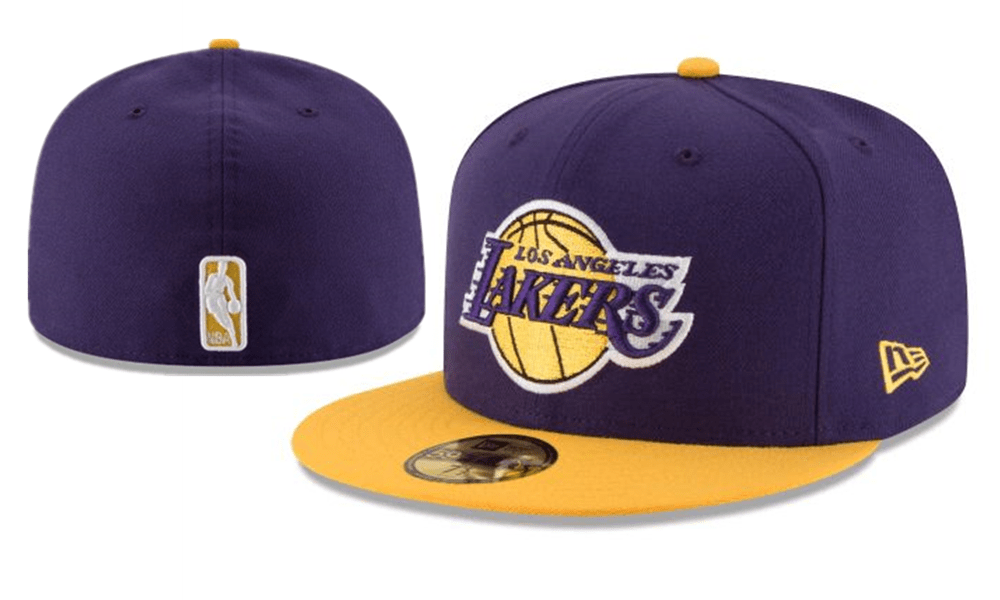Los Angeles Lakers NBA Snapback Cap with Embroidered Logo and Gold Brim – Purple — view 1