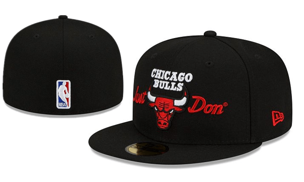 Chicago Bulls Just Don NBA Snapback Cap with Embroidered Logo – Black — view 1