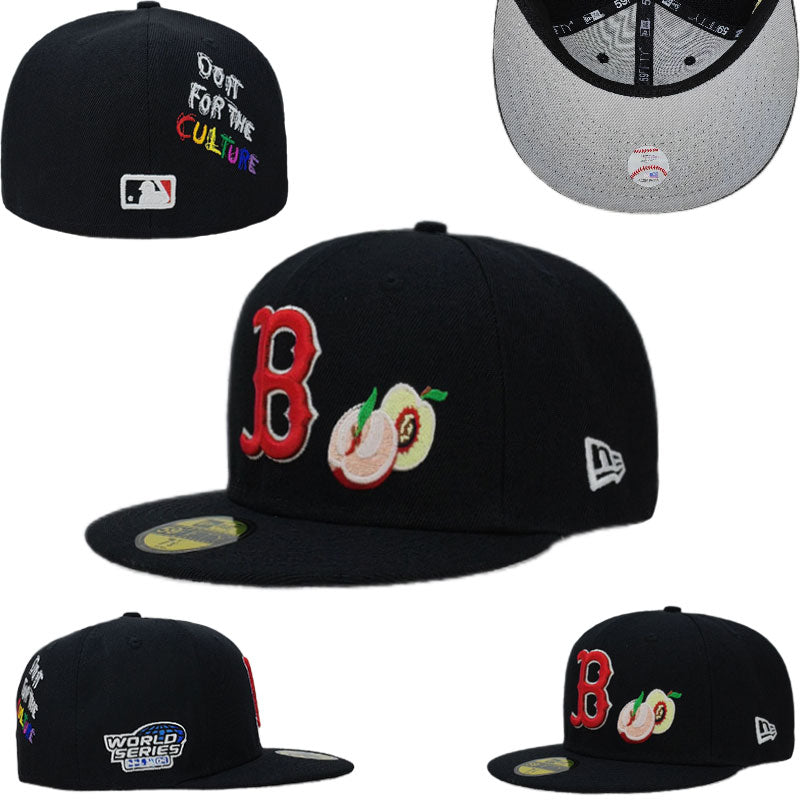 Boston Red Sox “Out for the Culture” Peach Embroidered Fitted Cap — view 1