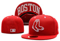 Boston Red Sox Red Fitted Hat with White Sox Logo and Bold Boston Undervisor Lettering — view 1