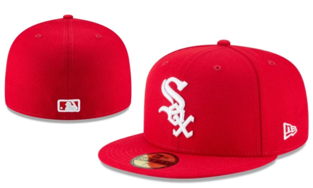 Chicago White Sox Fitted MLB Hat with Classic Logo – Red — view 1
