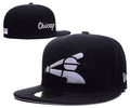 Chicago White Sox Fitted MLB Hat with Retro Batter Logo – Black — view 1