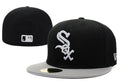 Chicago White Sox Fitted MLB Hat with Gray Brim – Black — view 1