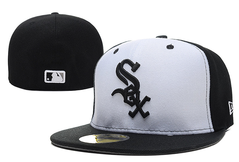 Chicago White Sox Fitted MLB Hat with Two-Tone Black and White Design — view 1