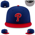 Philadelphia Phillies Fitted MLB Hat with Classic Team Logo – Blue and Red — view 1