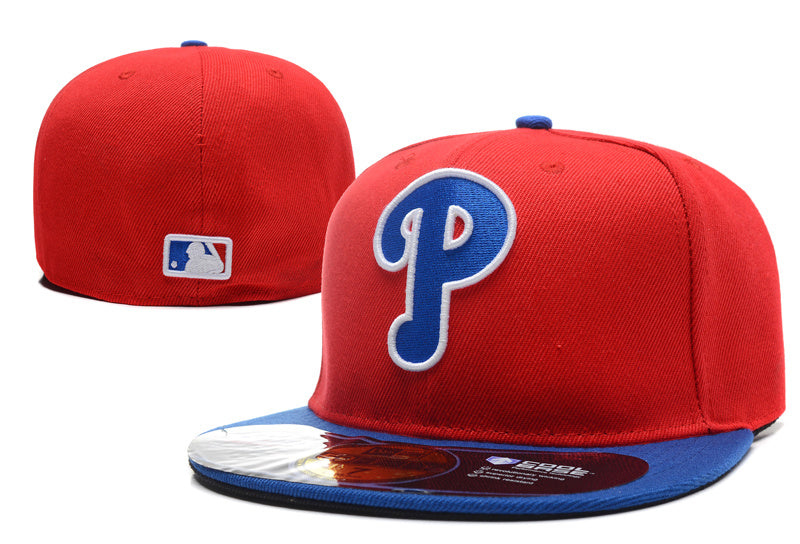 Philadelphia Phillies Red and Blue Fitted Hat – Classic Team Logo — view 1