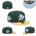 Oakland Athletics Green & Yellow 1989 World Series Fitted Hat — view 1