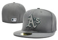 Oakland Athletics Fitted Cap – Grey with Embroidered Logo — view 1