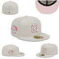 New York Yankees 59FIFTY Pink and Gray Limited Edition Hat — view 1