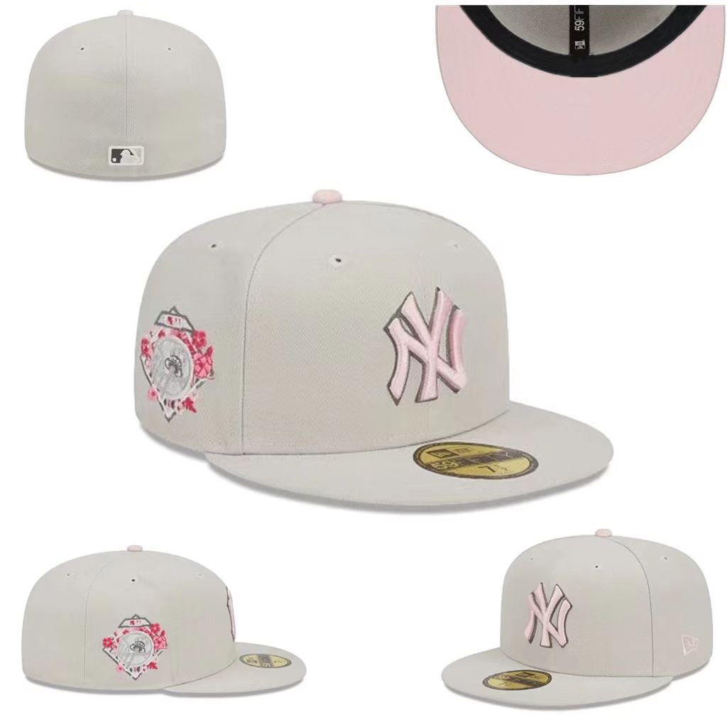New York Yankees 59FIFTY Pink and Gray Limited Edition Hat — view 1