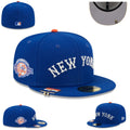 New York Yankees 100th Anniversary Fitted Cap – Royal Blue with Commemorative Patch — view 1