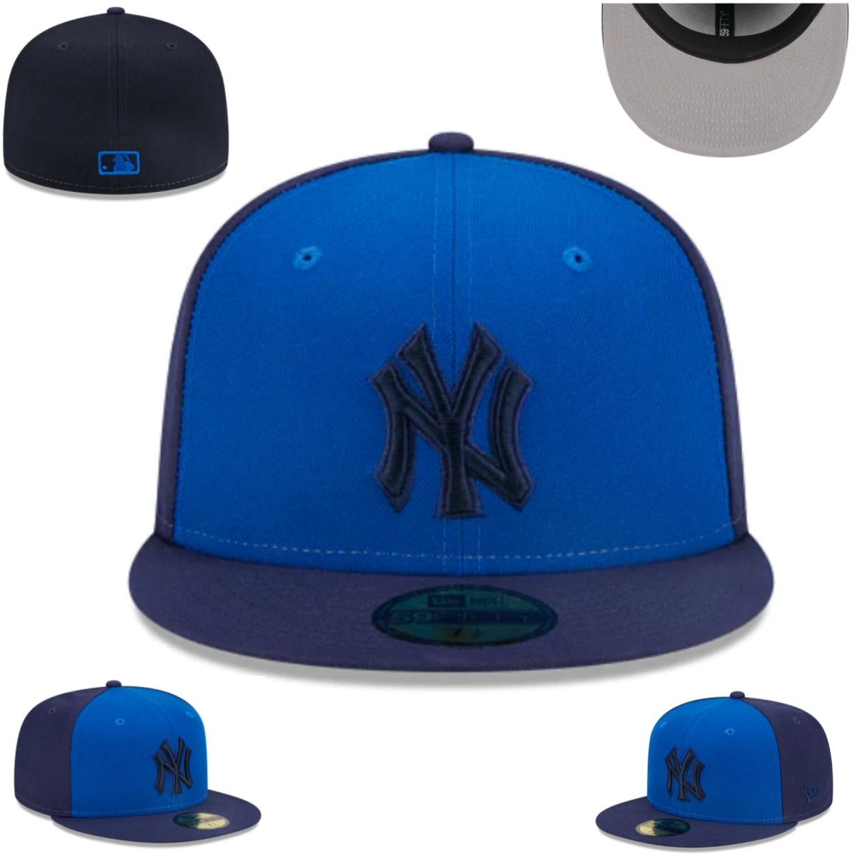 New York Yankees Snapback Hat – Royal Blue with Navy Brim — view 1