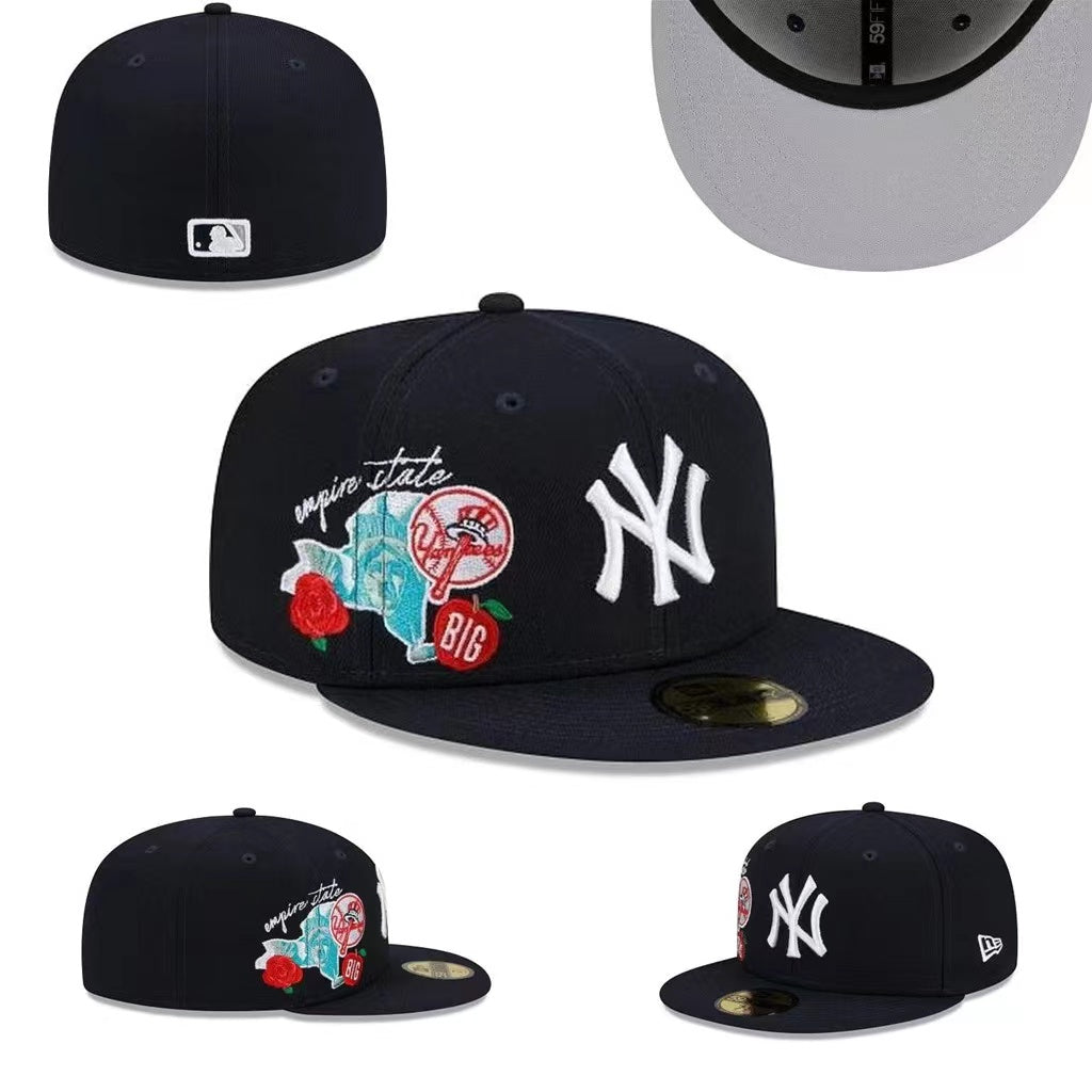 New York Yankees 59FIFTY Fitted Hat with Empire State Embroidery – Navy Blue — view 1