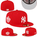 New York Yankees 59FIFTY Fitted Hat with 1999 World Series Patch – Red — view 1