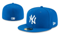 New York Yankees 59FIFTY Fitted Hat with White Logo – Royal Blue — view 1
