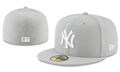 New York Yankees 59FIFTY Fitted Hat with White Logo – Gray — view 1