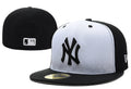 New York Yankees 59FIFTY Fitted Hat with Two-Tone Design – Black and White — view 1