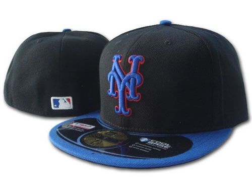 New York Mets Black and Blue 59FIFTY Fitted Cap – Bold Team Spirit — view 1