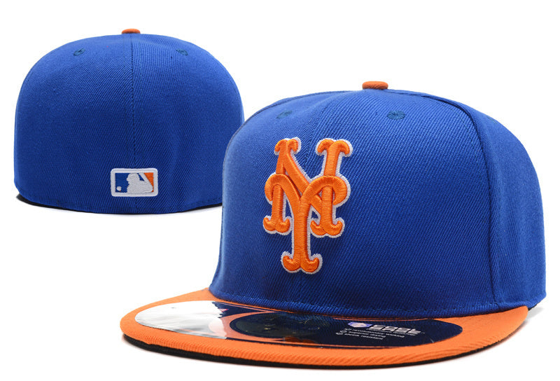 New York Mets Blue and Orange 59FIFTY Fitted Cap – Vibrant Game Day Style — view 1