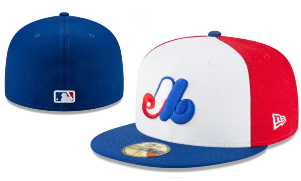 Montreal Expos Tricolor 59FIFTY Fitted Cap – Red, White, and Blue Perfection — view 1