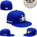 Los Angeles Dodgers Blue Fitted Cap with Clouds Embroidery — view 1