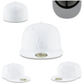 Los Angeles Dodgers All-White Fitted Cap — view 1