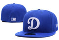 Los Angeles Dodgers Royal Blue Vintage Logo Fitted Hat — view 1