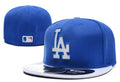 Los Angeles Dodgers Black and White Fitted Hat with LA Logo — view 1