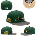 Houston Astros Cream and Olive Green Fitted Cap with Star Logo — view 1