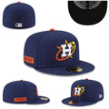Houston Astros Navy and Orange Fitted Cap with Iconic Team Design — view 1