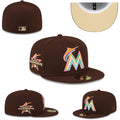 Miami Marlins 2017 All-Star Game Brown Fitted Cap — view 1