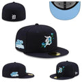 Detroit Tigers 1984 World Series Navy Fitted Cap with Floral Design — view 1