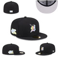 Detroit Tigers Black Fitted Cap with Pastel D Logo and Side Patch — view 1