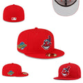 Cleveland Guardians Red Fitted Hat with 1995 World Series Patch — view 1