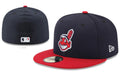 Cleveland Guardians Navy and Red Fitted Hat — view 1