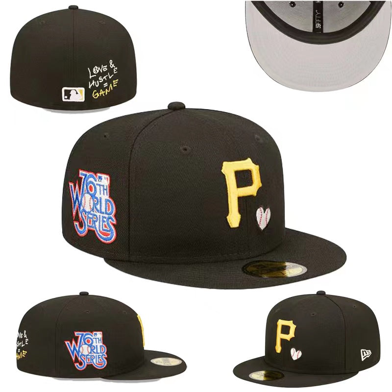 Pittsburgh Pirates Love & Hustle World Series Fitted Cap — view 1