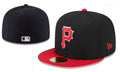 Pittsburgh Pirates Black and Red Fitted Cap with Bold Embroidery — view 1