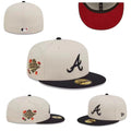 Atlanta Braves Multicolor Logo Black Fitted Hat with World Series Patch — view 1