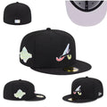 Atlanta Braves Multicolor Logo Black Fitted Hat with World Series Patch — view 1