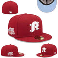 Philadelphia Phillies 1980 World Series Maroon Fitted Hat with Cloud Logo — view 1