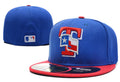 Texas Rangers Blue and Red Fitted Hat with Texas Flag Logo — view 1